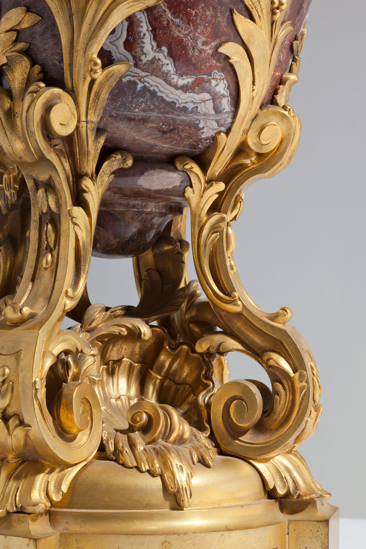 Gagneau Freres Marble and Bronze Mounted Vases